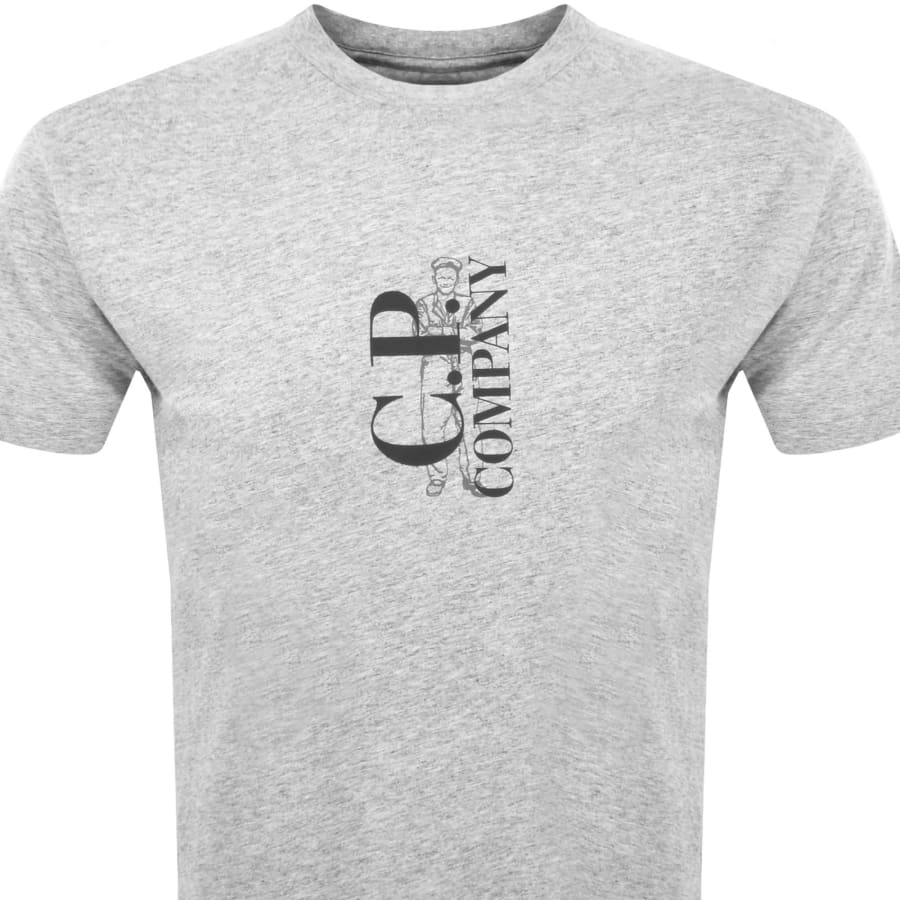 【C.P. COMPANY】Chest Logo Pocket Short Sleeve T-shirt C.P Company Pocket Logo T-Shirt Mens Size M/L Gray Short